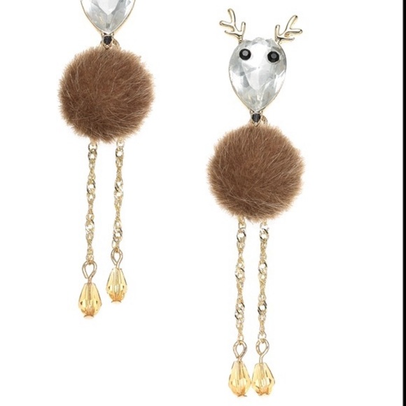 NWT INC Crystal Reindeer earrings🎄 - Picture 2 of 8